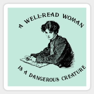 A Well-Read Woman Sticker